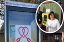 Jayne Biggs (inset)  has installed a defibrillator in a former BT phone box in Caister.