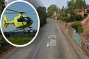 A motorcyclist was airlifted to hospital after being seriously injured in a crash in south Norfolk