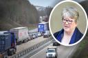 Therese Coffey has called for the temporary speed restriction on the Orwell Bridge to be lifted