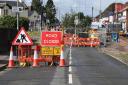 Roadworks at the Heartsease roundabout