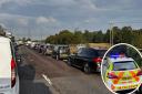 Traffic is queuing along the A47 following a crash this morning