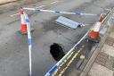 Garden Street in Cromer remains closed more than three days after a 15ft-deep sinkhole appeared