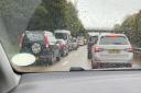 Traffic has been brought to a standstill on the A11