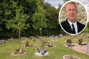 Cromer Crematorium is to host a special Christmas service. Inset, manager Rodney Clark-Ward