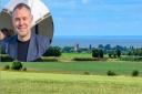 A view across the downs towards Holme, near Hunstanton and (inset) the singer David Gray
