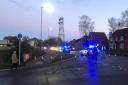 The scene in Watton on Friday night after an explosive ordnance device was found Picture: Kinga Skowronek