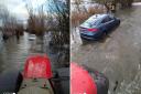 Cars left abandoned after flooding hits Norfolk
