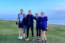 From left: Matt Webster, Zoe Webster, Mark Armstrong, Kate Gooding and Alison Armstrong at Sizewell parkrun