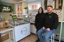 Alex and Tony inside the new Biagio's Gelato in East Rudham Picture: Sonya Duncan