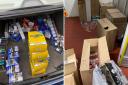 A total of 90,000 cigarettes and 45kg of tobacco were seized by police