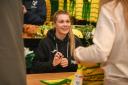 Alice Parker meeting fans during the signing session at Jarrolds