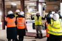 Students from East Norfolk Sixth Form College and East Coast College enjoyed a tour of the construction site at the former Palmers building in Great Yarmouth.