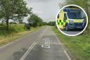 A man in his 60s was taken to hospital after a crash on the A1066 at South Lopham
