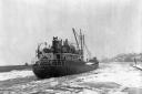 The Capacity of London was somewhat incapacitated by freezing conditions on the Yare in February 1954 but along with two other craft she managed to break through the ice at Reedham on her way into Norwich