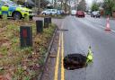 A sinkhole has appeared in Bracondale in Norwich