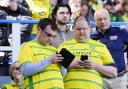 Norwich City fans during the Canaries' 1-0 Championship loss to Birmingham City