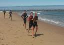 Lifeguards in training at Sea Palling beach.
