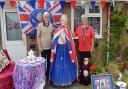Michael and Mary Harpley with the Queen outside their home in Heacham