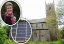 The idea of covering Norfolk's church roofs in solar panels has been floated by former Green MEP, professor Catherine Rowett. Background: All Saints Church in East Winch