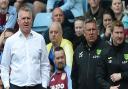 Dean Smith watched his Norwich City relegated from the Premier League at Aston Villa