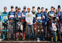 Lewis Kerr, centre, with all of the riders who took part in his testimonial meeting