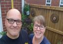 Mark and Melanie Drury of Stowmarket. Mark's life was saved by the East Anglian Air Ambulance team