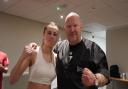 Trainer Graham Everett with Emma Dolan