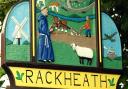 Village sign at Rackheath,  Photo: Bill Smith.