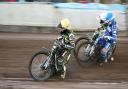 Witches skipper Danny King leads the way from teammate Jason Crump and Kings' Lynn's Craig in the opening heat.