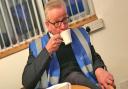 Michael Gove enjoys a cup of tea whilst visiting Oyster Yachts in WroxhamPicture:  Neil Perry / Archant