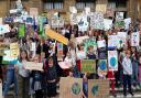 The climate change protest outisde City Hall in Norwich at the end of September. Picture: Submitted