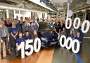 The milestone 150-millionth Volkwagen to be built was a blue Golf GTE. Picture: Volkswagen