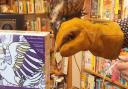 Fritton Owl Sanctuary visited Southwold Bookshop with owls ahead new JK Rowling film release. Taken on the 19th September 2016 by Stephanie Burridge