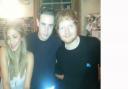 Ed Sheeran with Nicola Scherzinger. Photo:  Isaac Chapman