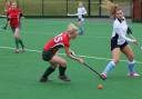 Norwich Dragons Ladies double goalscorer and player of the match Kate Trelawny Gower in action during the 3-2 defeat to high flying West Herts.