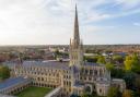 Norwich Cathedral from the skies
