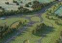 An artist's visualisation of how the West Winch Access Road could look