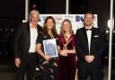 The Feed won the Small Business of the Year award, sponsored by Upp, in 2022. From left: Chris Elliott, Gemma Harvey-O’Connell and Lucy Parish of The Feed, and Peter Gaskell of Upp