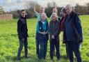 Locals and MP Duncan Baker protesting plans to build the phone mast in Thwaite Common