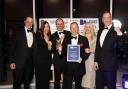 (Far left) Justin Galliford from Environment and Sustainability Award sponsor Norse Group with (left to right) Louise Thompson, Simon Hatson, Nick Hawkes, Anne Haase, and James Lardner from Aquaterra Energy