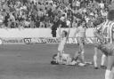 Celebrations at Hillsborough in 1982 as Norwich City secured promotion on a dramatic last day of the season