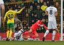 James McAtee scores Sheffield United's winner at Carrow Road on Saturday