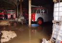Norfolk Fire Museum had to call one of its vintage engines into action after it was hit by flash flooding