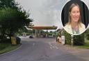 Plans to demolish and rebuild the A47 Brundall Service Station have cleared a significant hurdle. Inset: Broadland district councillor Eleanor Laming