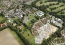 An aerial photograph of Hellesdon Hospital