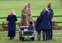 King Charles was spotted chatting to children in Sandringham today