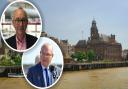 Trevor Wainwright (L) leader of Great Yarmouth's Labour Group, has been accused of 