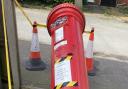 A Royal Mail postbox was torn from the ground by a reversing truck in Roughton
