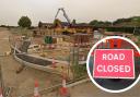 A road closure is planned for sewage works at a new school in a village near the Norfolk Broads