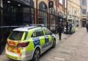 A police cordon was in place at Waterstones on Saturday